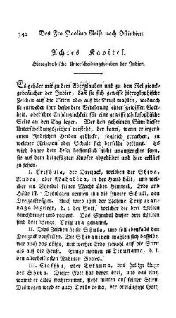 Achtes Kapitel - Hieroglyphische Unterscheidungszeichen der Indier