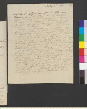 Brief von Pogwisch, Ulrike von an Goethe, Johann Wolfgang von