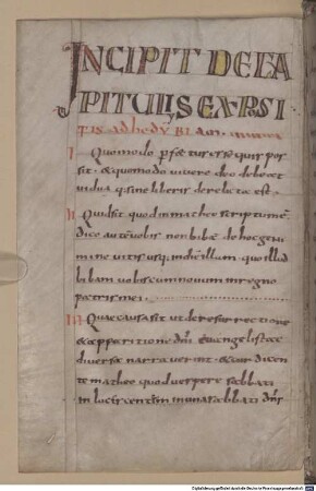 Hieronymi epistola ad Hedybiam XII quaestionum, epistola ad Galasiam (Algasiam) [u.a.] - BSB Clm 14674