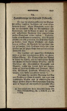 VII. Handelsverträge des Erzhauses Oesterreich.