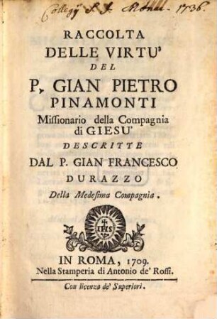 Raccolta delle Virtu del Gian Pietro Pinamonti