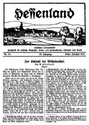 Nr. 13, Erstes Juli-Heft 1912