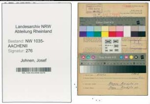 Entnazifizierung Josef Johnen , geb. 12.04.1905 (Technischer Angestellter)