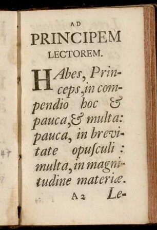 Ad Principem Lectorem.