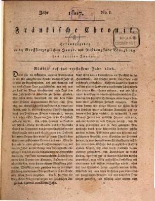 Neue fränkische Chronik. 2, 2. 1807