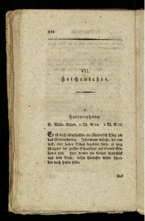 VII. Zeichenlehre.