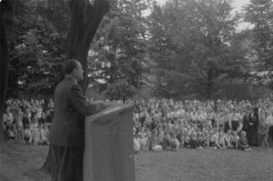 Jakub Bart Ćišinski-Gedenkfeier in Panschwitz-Kuckau. Festagsrede von Landrat Johann Ziesche. : Swjatočnost na česć Jakuba Barta-Ćišinskeho w Lipju w Pančicach Kukowje. Swjedźenska narěč krajneho rady Jana Cyža.