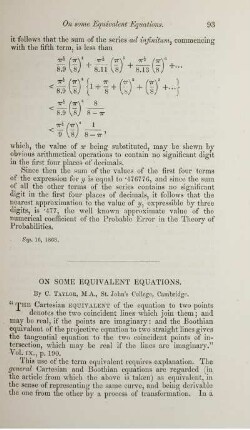 On some equivalent equations.