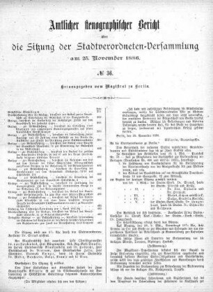 No 36, 25. November 1886