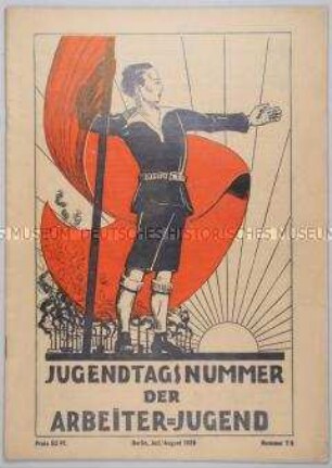 Monatszeitschrift der SAJ "Arbeiter-Jugend" zum 2. Internationalen Sozialistischen Jugendtreffen in Wien