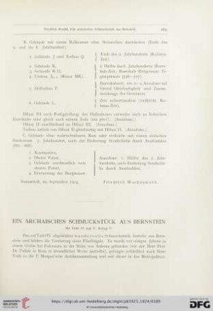 Ein archaisches Schmuckstück aus Bernstein