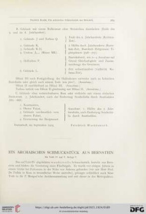 Ein archaisches Schmuckstück aus Bernstein