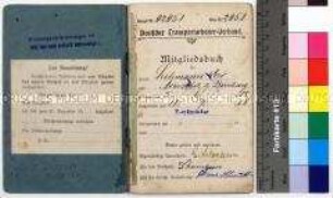 Mitgliedsbuch des Zentralverbands der Glaser für den Bauarbeiter Paul Vieweger aus Brieg