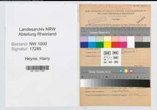 Entnazifizierung Harry Heyne, geb. 22.11.1907 (Studienassessor)