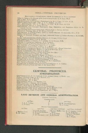Land Revenue And General Administration.