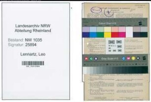 Entnazifizierung Leo Lennartz , geb. 11.11.1913 (Bergbauangestellter)