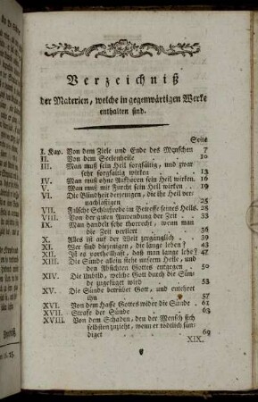Verzeichniß der Materien, welche in gegenwärtigen Werke enthalten sind.