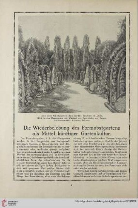 32: Die Wiederbelebung des Formobstgartens als Mittel künftiger Gartenkultur