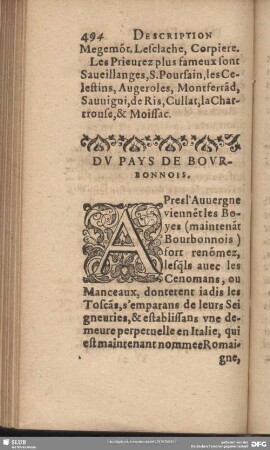Du Pays De Bourbonnois