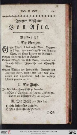 Zweyter Abschnitt. Von Asia