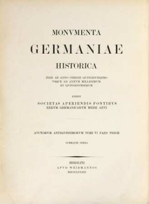 Q. Aurelii Symmachi quae supersunt