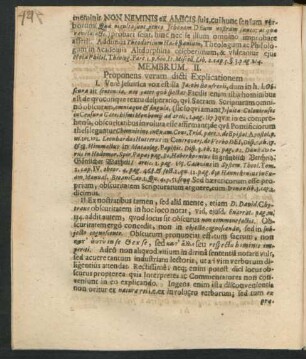 Membrum II. Proponens veram dicti Explicationem.