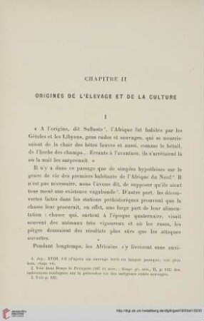 Chapitre II: Origines de l'élevage et de la culture