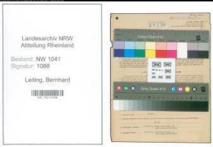 Entnazifizierung Bernhard Leiting , geb. 27.04.1913 (Ingenieur)