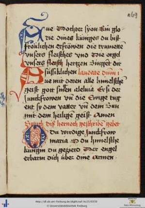 (169r) ... und dem sun mit dem heiligen geist amen