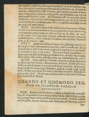 Quando Et Quomodo Feudum Ob Feloniam Vasallo auferatur?