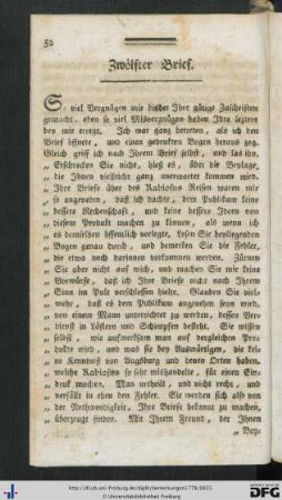 Zwölfter Brief.