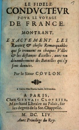 Le fidèle Conducteur pour le voyage d'Angleterre