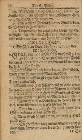Der LXIII. Psalm