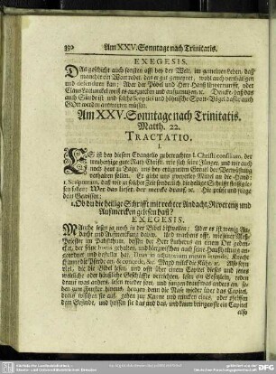 Am XXV. Sonntage nach Trinitatis. Matth. 22