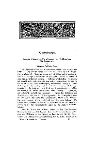 Soziale Fürsorge für die aus der Hilfsschule Entlassenen