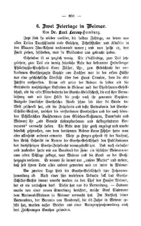 Zwei Feiertage in Weimar