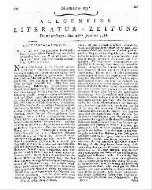 [Francke, Georg Samuel]: Philosophisch-theologische Abhandlung über das Verdienst der christlichen Religion um die Lehre von der Unsterblichkeit der menschlichen Seele. - Flensburg ; Leipzig : Korte, 1788