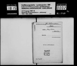 Ullmann, Julius, Ledergroßhandlugn in Lahr Käufer: Franz Latein, Lederhändler in Offenburg