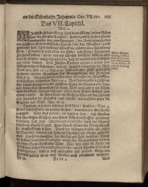 Das VII. Capittel