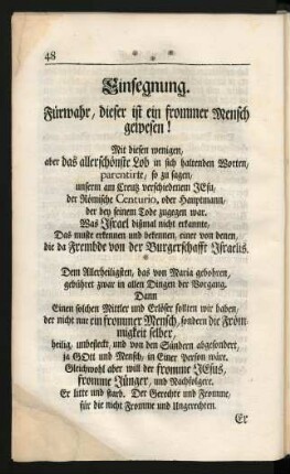 Einsegnung