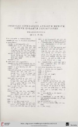 VI. Consvles ceteraeqve annorvm, mensvm, diervm, horarvm definitiones