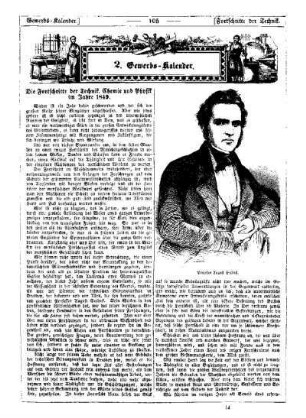 Die Fortschritte der Technik, Chemie und Physik im Jahre 1849 : Gewerbs-Kalender