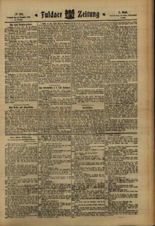 Dritte Ausgabe vom Mittwoch, den 21. Dezember 1910.