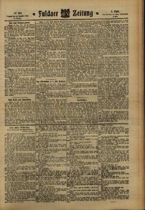 Dritte Ausgabe vom Mittwoch, den 21. Dezember 1910.