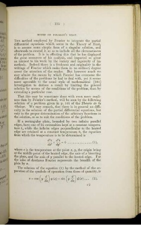 Notes on Fourier's heat.