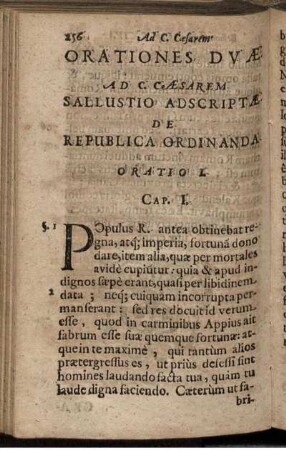 Orationes Duae Ad C. Caesarem Sallustio Adscriptae De Republica Ordinanda