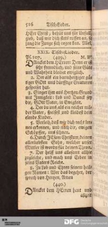 XXIX. Tisch-Lieder.