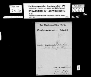 Einziehung von Vermögenswerten, Vermögensverhältnisse jüdischer Bürger: Verkauf von Grundbesitz, Schuldverbindlichkeiten