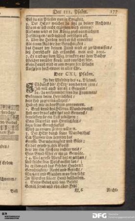 [111. bis 120. Psalm]