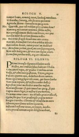 Ecloga VI. Silenus.